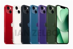 iPhone14全系配色外观渲染图:取消远峰蓝与粉色